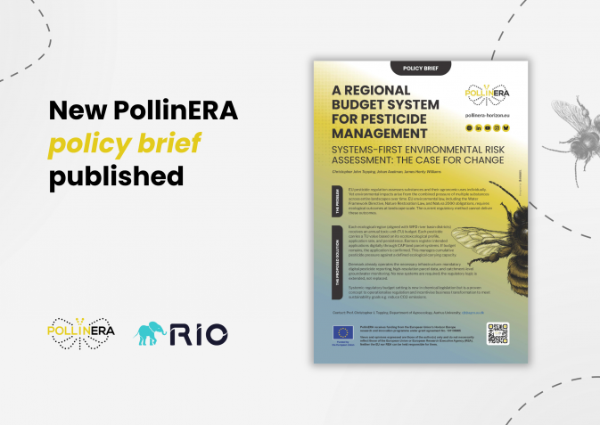 A new PollinERA policy brief proposes regional budget system for pesticide management for Europe