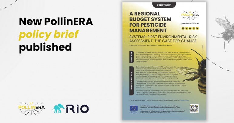 A new PollinERA policy brief proposes regional budget system for pesticide management for Europe